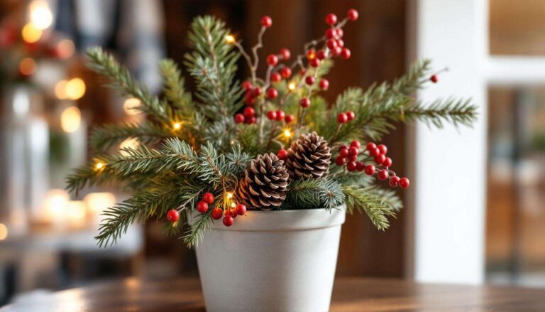 Cet hiver, sans gros budget ni talent de fleuriste, cette idée déco transforme vos pots en scène chaleureuse