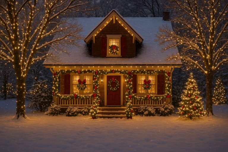 « J’aime la magie dans les yeux des enfants » : depuis 22 ans, elle décore sa maison aux Charreaux