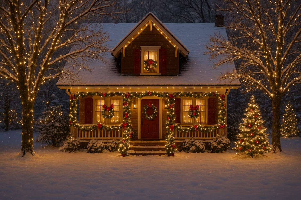 « J’aime la magie dans les yeux des enfants » : depuis 22 ans, elle décore sa maison aux Charreaux