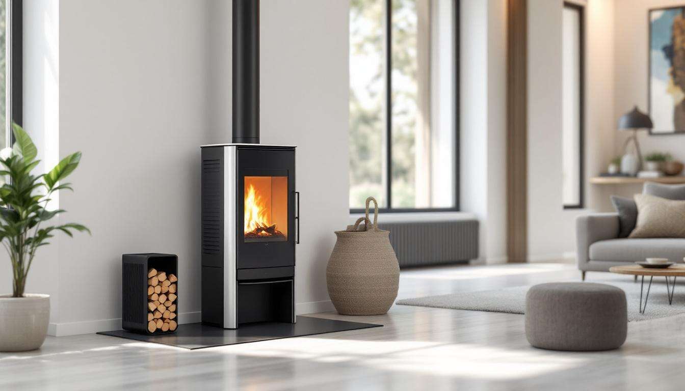 Le rêve des propriétaires de poêle à granulés enfin exaucé : cette solution design met fin à la corvée des sacs de pellets