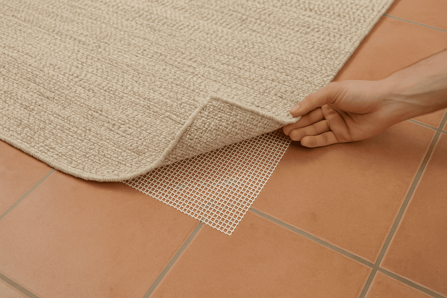 antidérapant sous un tapis