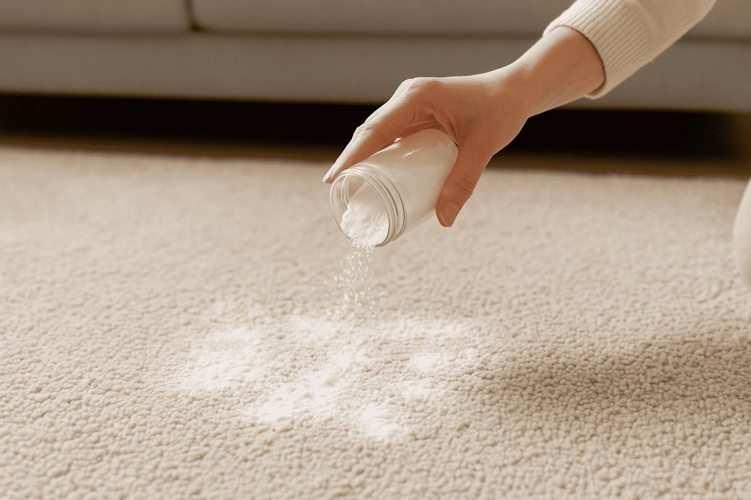 désinfecter un tapis avec de la bicarbonate