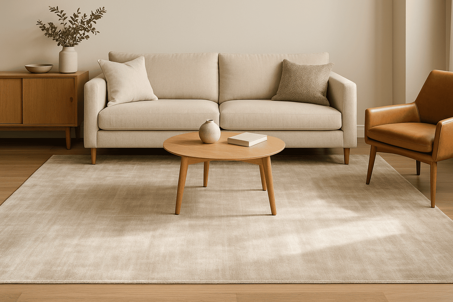 salon moderne avec un tapis viscose
